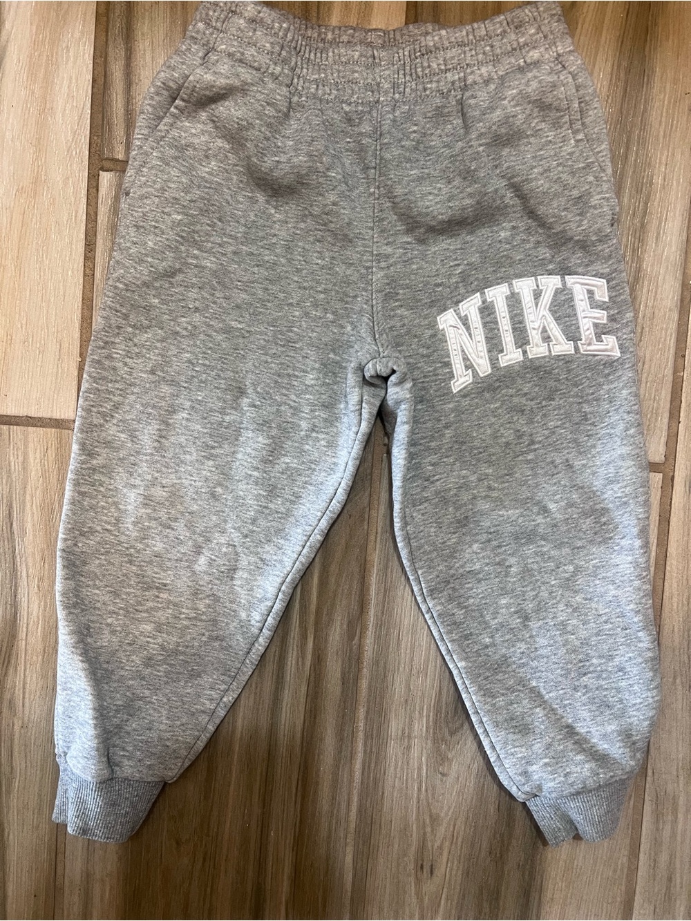 Nike Kids Gray Sweat Joggers with White Logo